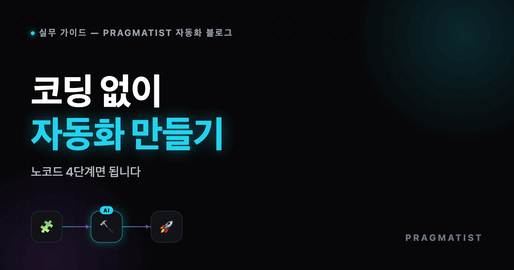 업무 자동화 프로그램 만들기, 코딩 없이 4단계